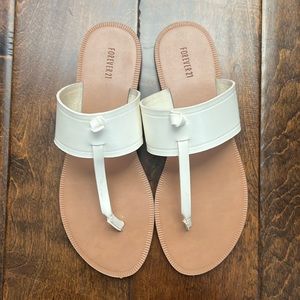 Forever 21 white sandals